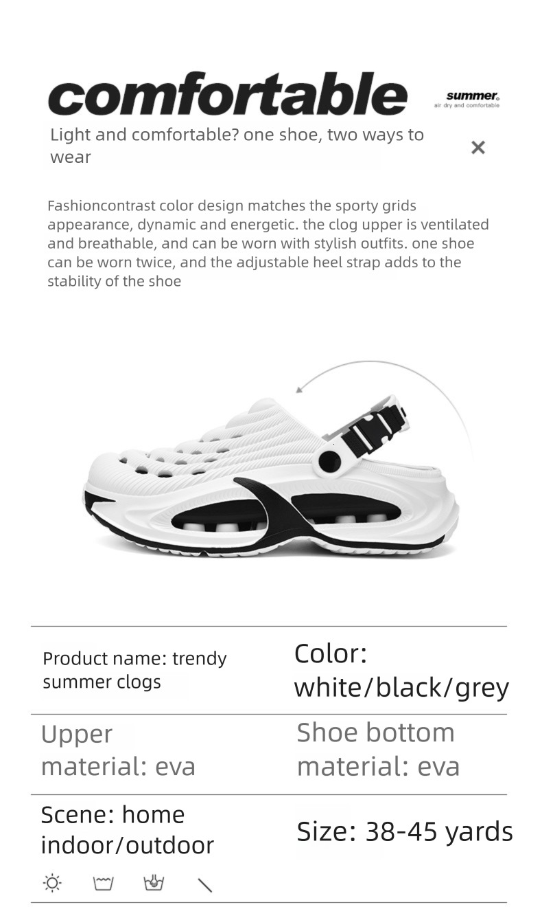 best-selling closed-toe outdoor casual beach sandals, slippers, men's shoes, clogs