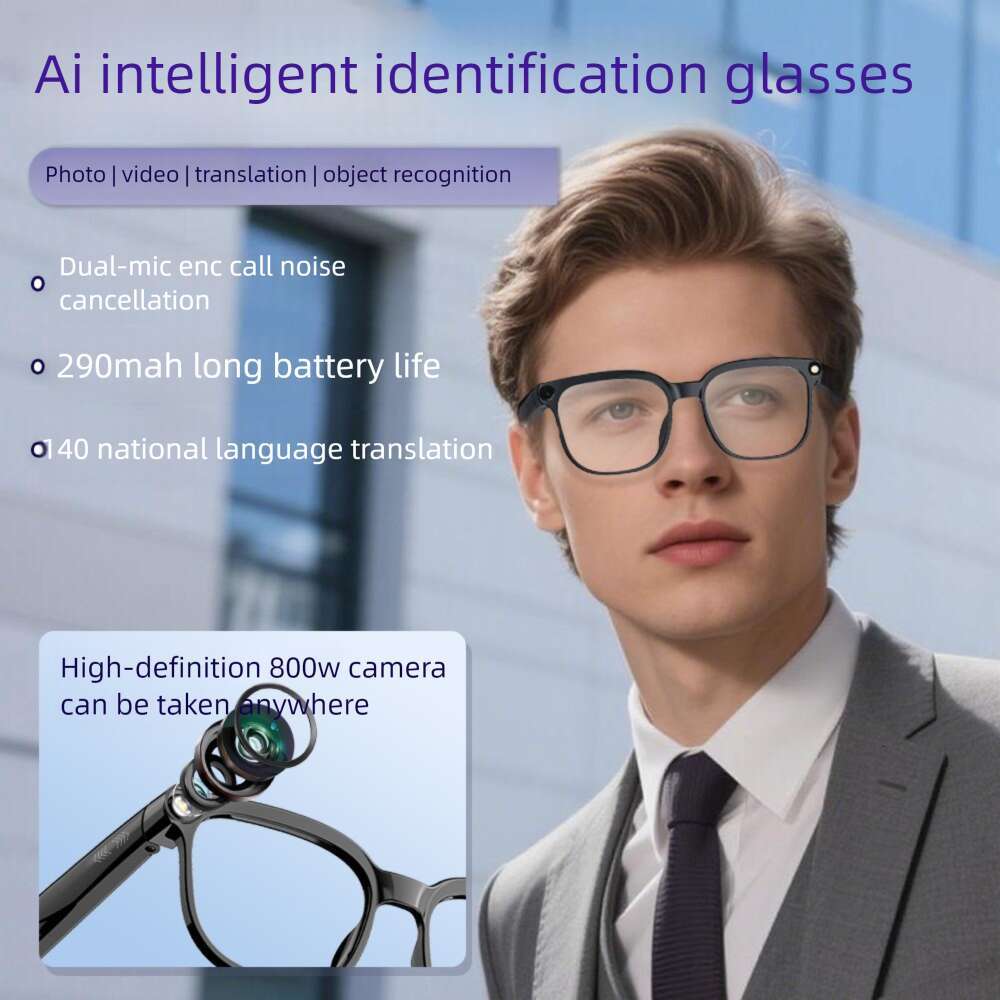 Famous Brand M S Smart Glasses W Pixel AI Image Recognition HD P Photography Translation Bluetooth Calling Music Listening CKS