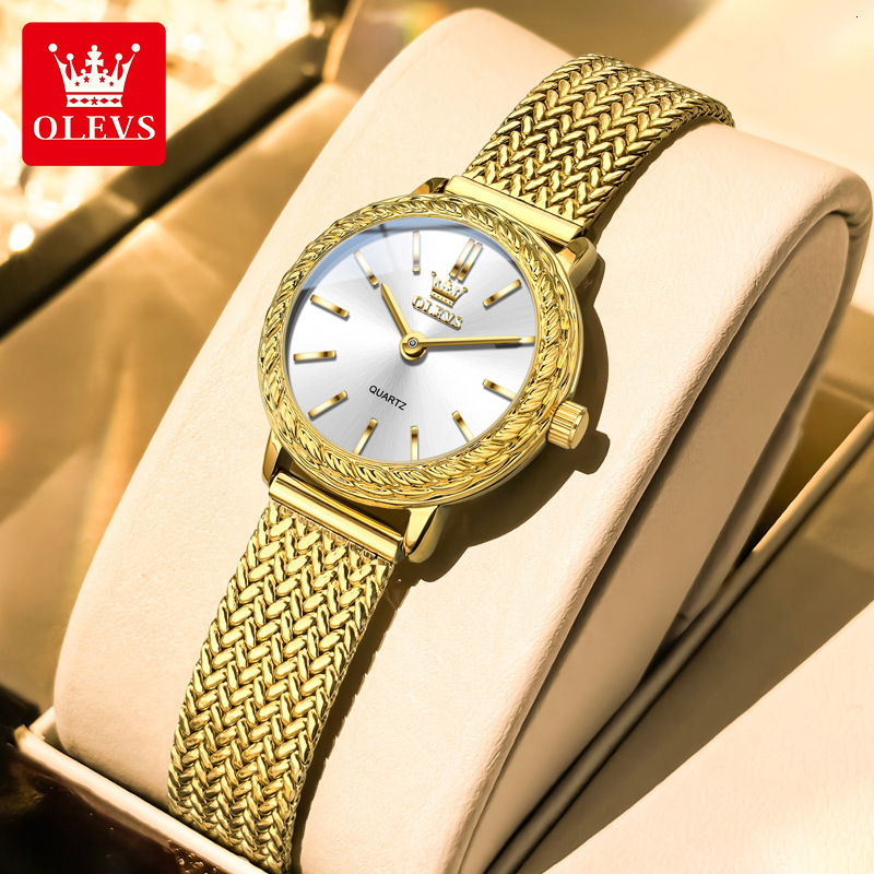 OLEVS Women's Luxury Watch New Ultra-thin Medieval Small Gold Watch Waterproof Simple Leisure Affordable Quartz Watch Women's Watch