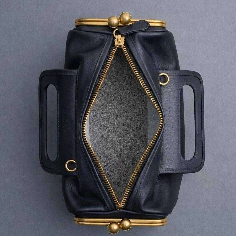 Box Double Entry Satchel Bags For Women Luxury Designer Handbags Purses New In PU Top Handle Metal Sheet Shoulder Crossbody Suotong260509