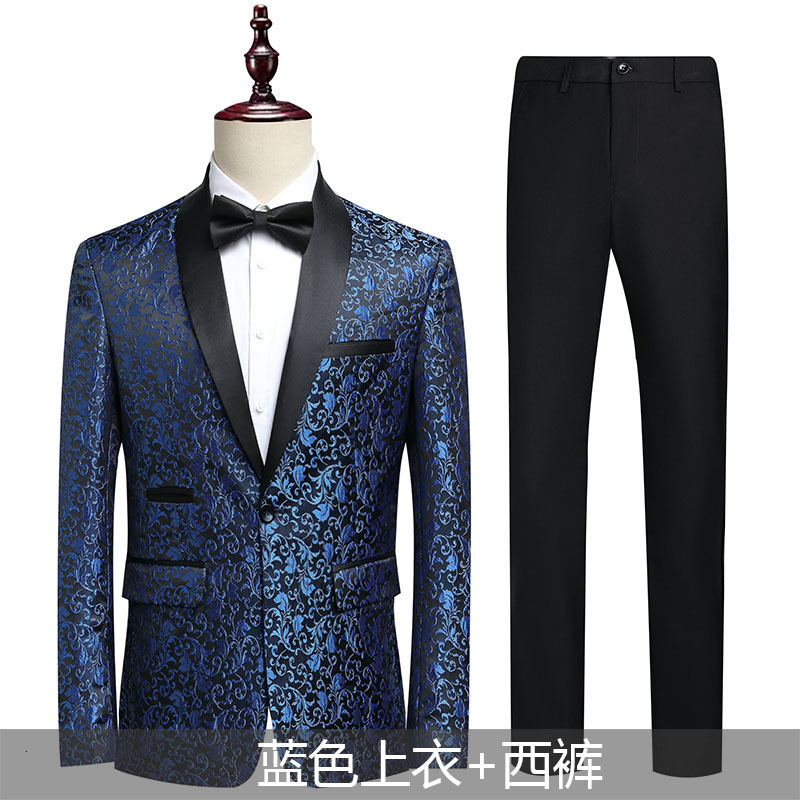 2026 New Mens Suit Set Korean Style Mens Suit High-End Casual Jacquard Jacket Formal Mens Wear