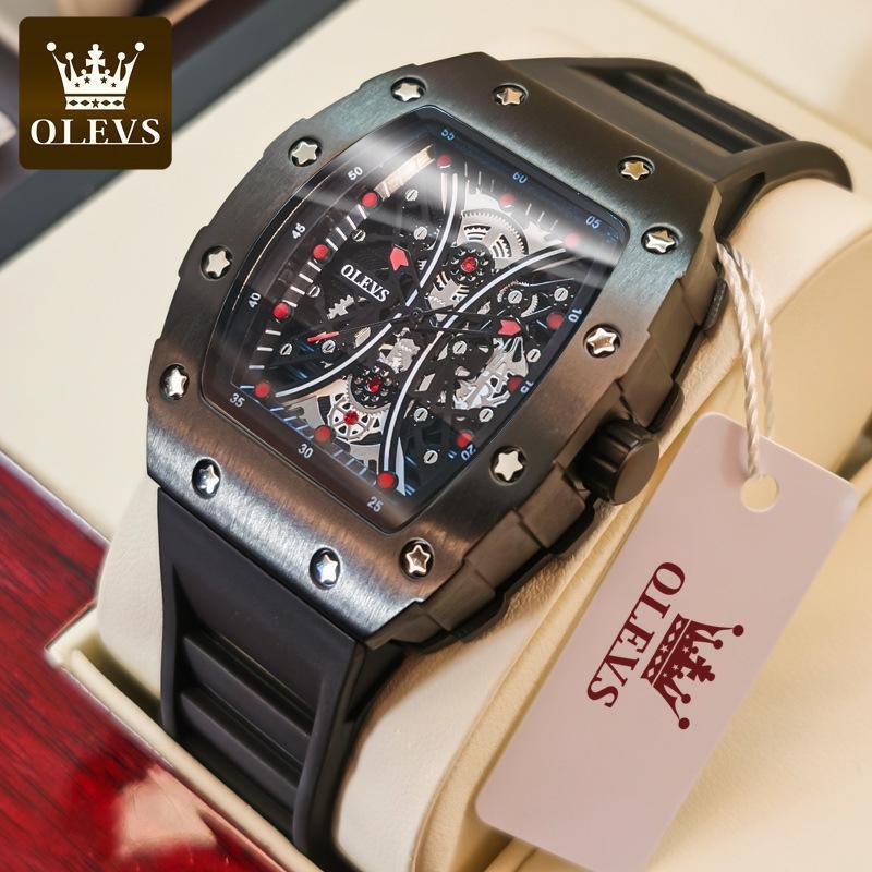 OLEVS Student Work Fashion Leisure Sports Watch Wine Barrel Designer Quartz Watch Waterproof Night Light Business Men's Watch Men's Watch