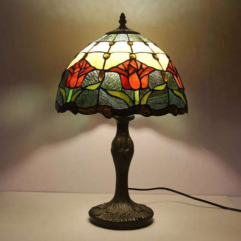 Tiffany Series New European Style LED Living Dining Room Bedroom Bedside Desk Tulip Decorative Table Lamp E27 AC110V 220V S260508 - view 4