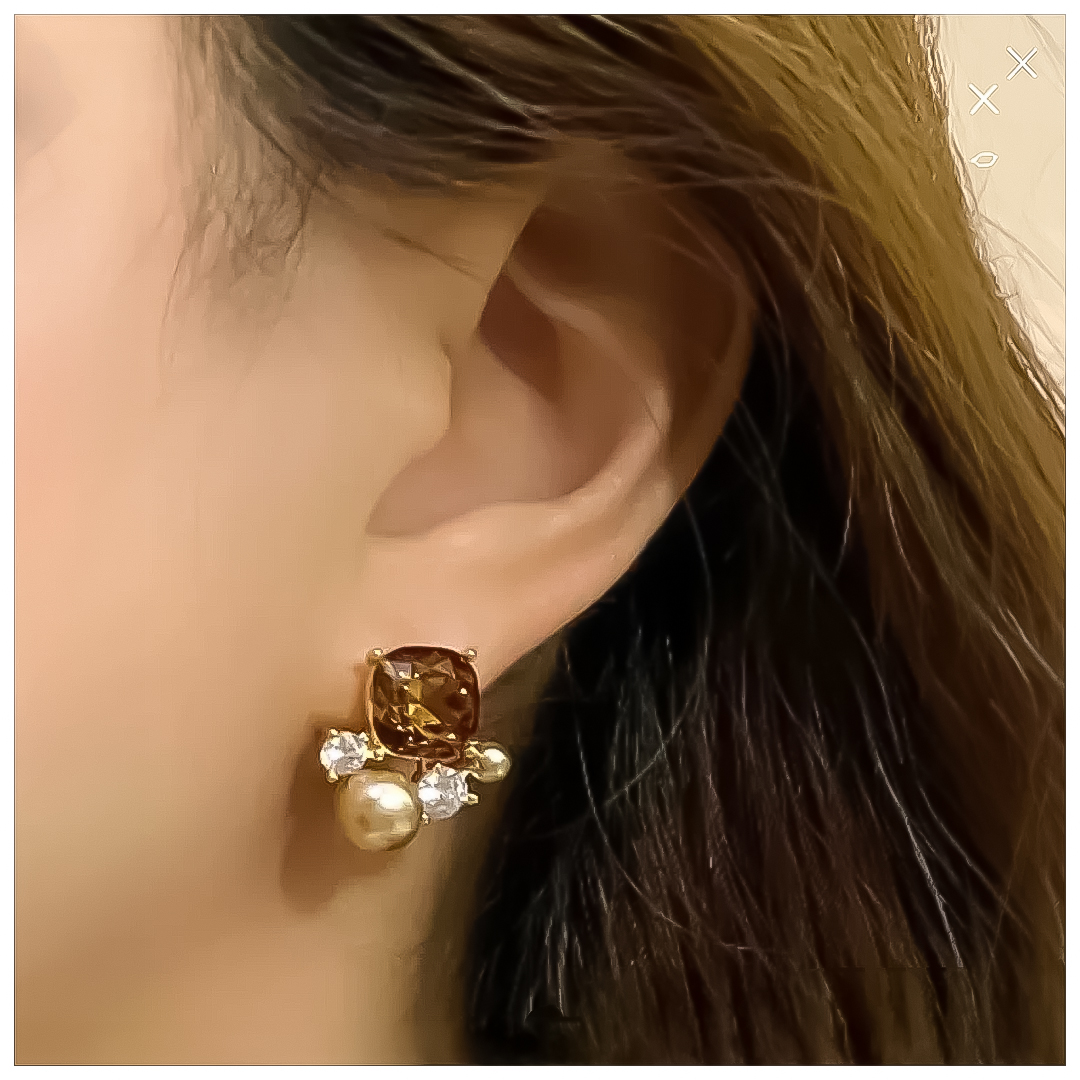 Designer Earrings Women 18K Gold Plated Earring Diamond Pearl Earrings Luxury Jewlery Designer for Women Sparkling Premium Free Shipping Buy One Get O