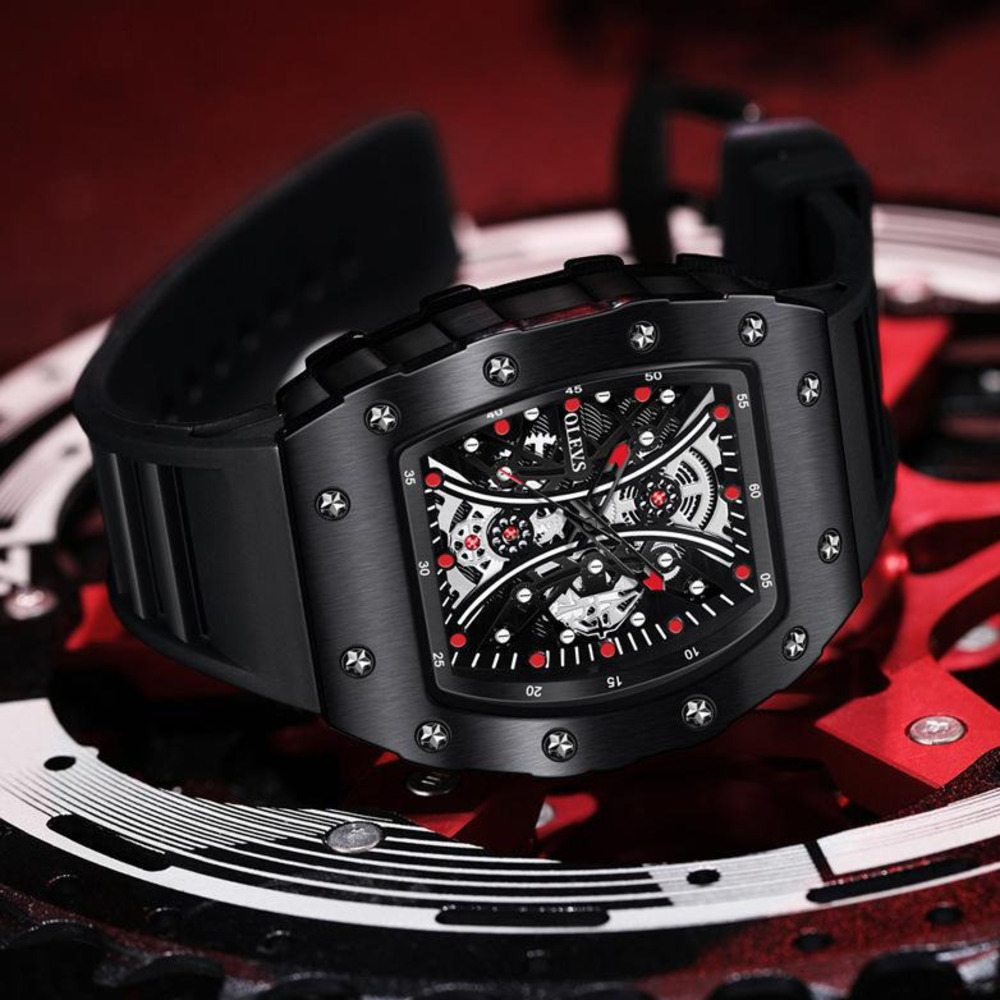 OLEVS Student Work Fashion Leisure Sports Watch Wine Barrel Designer Quartz Watch Waterproof Night Light Business Men's Watch Men's Watch