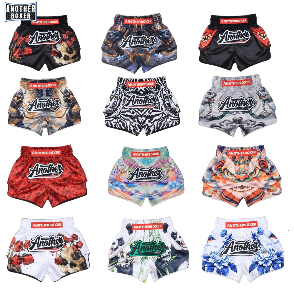 Boxing Shorts MMA Shorts Man Women Child Embroidery Combat Training MMA Clothing Fight Kickboxing Shorts Muay Thai Pants 260508BJ