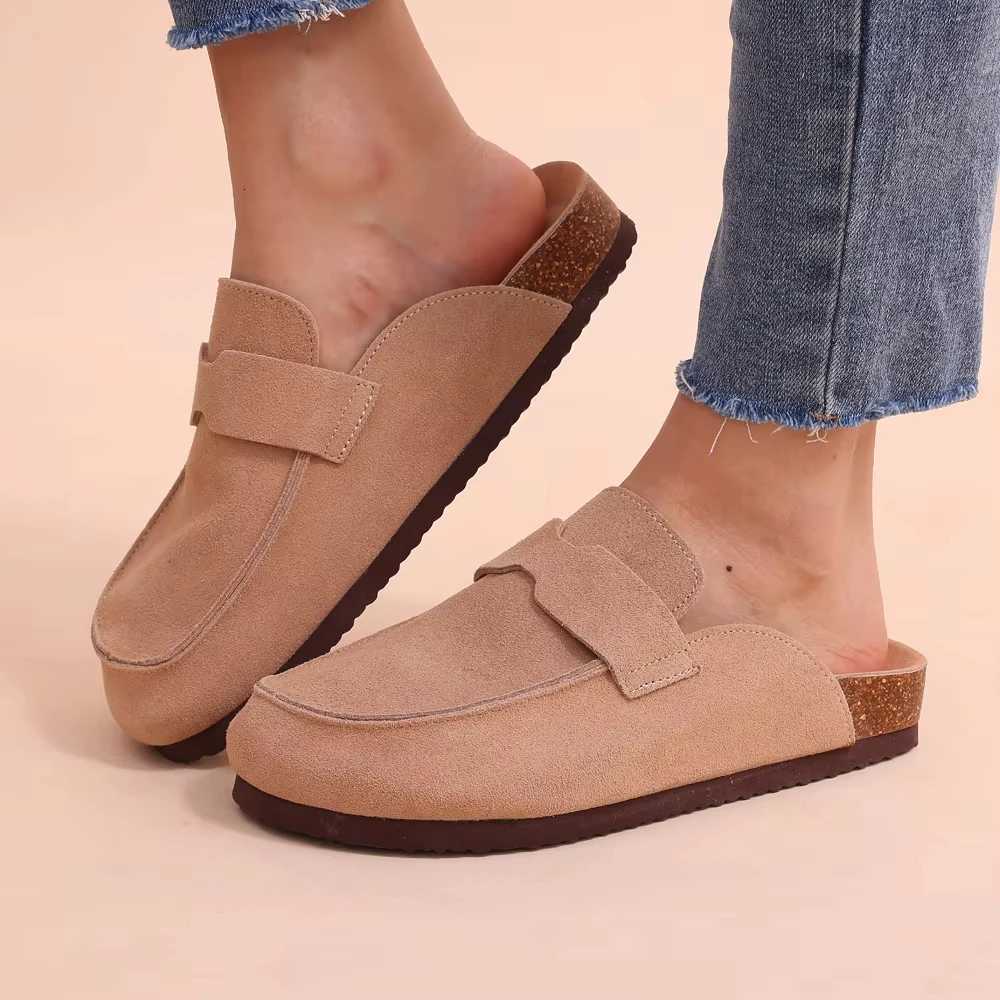 Pallene Summer New Clogs Slippers For Women Non-slip Leisure Sandals Cork Insole Outdoor Slides Slip On Fashion Womens Mules H260509
