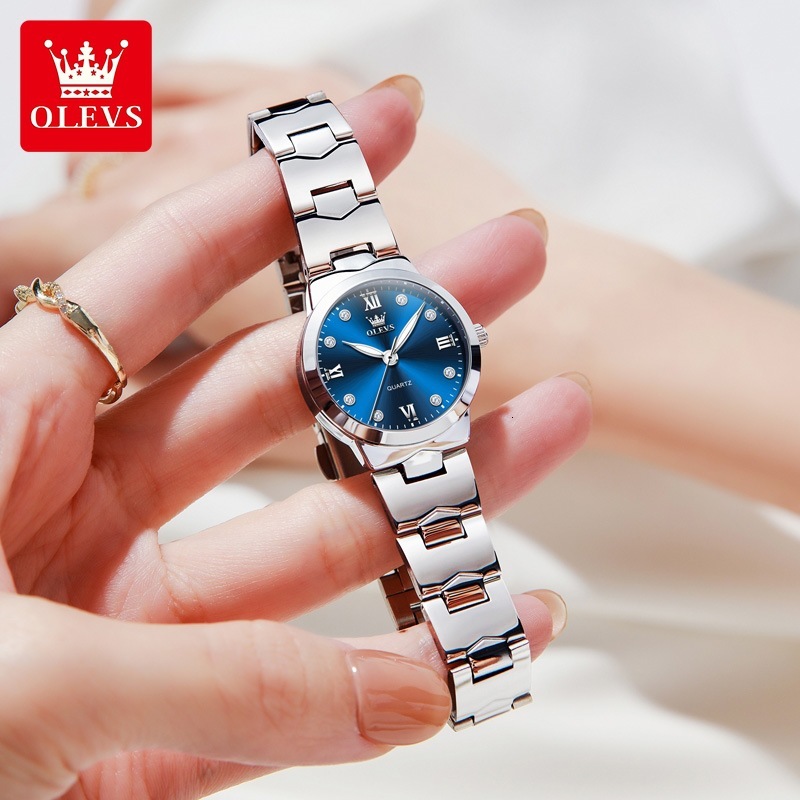 OLEVS Minimalist Luxury Ladies Analog Quartz Watch Stainless Steel Mini Dial Luminous Waterproof Shockproof Classic Casual Fashion Wristwatch For Wome