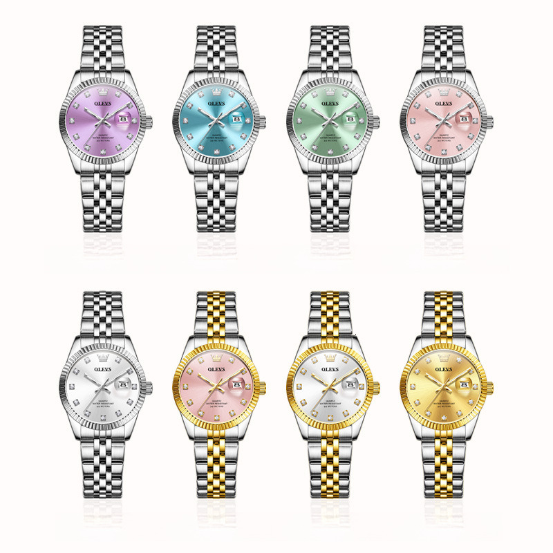 OLEVS Brand Designer Watch New Fashionable Minimalist Calendar Quartz Watch Waterproof Night Light Daily Travel Women's Watch Women's Watch