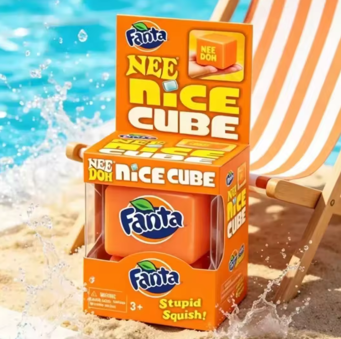 Schylling Needoh Nice Cube Sensory Toys Maltose Stress Relieving Toy Squishy Popsicle Fidget Toy Squish Stress Ball Blind for Kids Adults Anxiety Reli