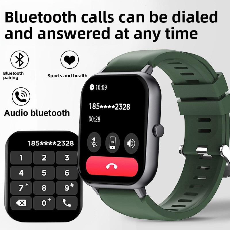 OLEVS Designer Smart Watch HD Touch Screen Bluetooth Call Multi Sport Modes Fitness Tracker Heart Rate Monitor Waterproof Smartwatch for Android iOS D
