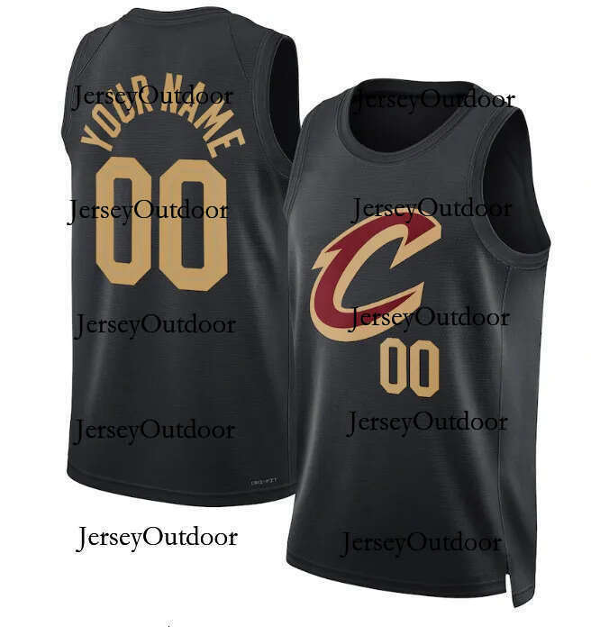 Harden Cavs CLE Cavalier Basketball Jerseys Donovan Mitchell Evan Mobley Keon Ellis Max Strus Jarrett Allen Dennis Schroder James City Custom Jersey