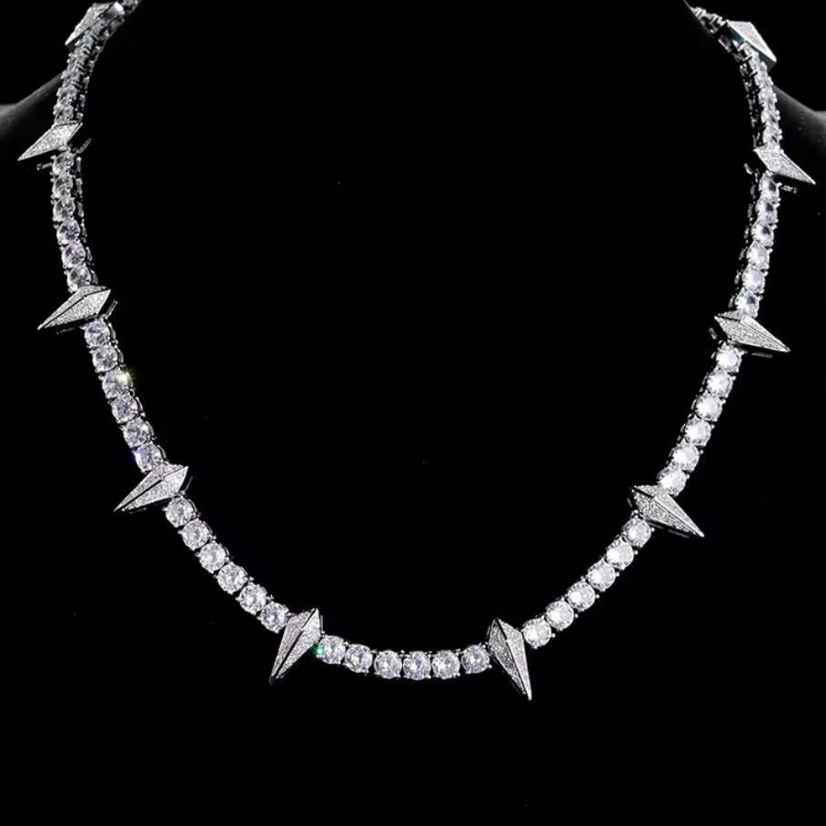 Custom Design 925 Silver Gold Plated Moissanite Diamond Black Panther Tennis Necklace Jewelry - view 3