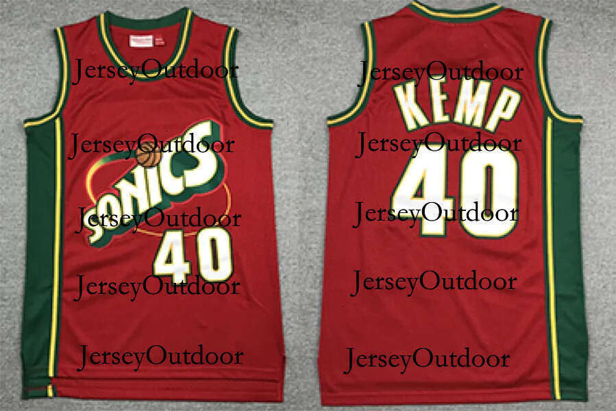 SuperSonicsl Retro Basketball Jerseys 35 Kevin Durant 40 Shawn Kemp 20 Gary Payton Jersey Men Youth Kids Hardwood Mesh vest Classics Adult children