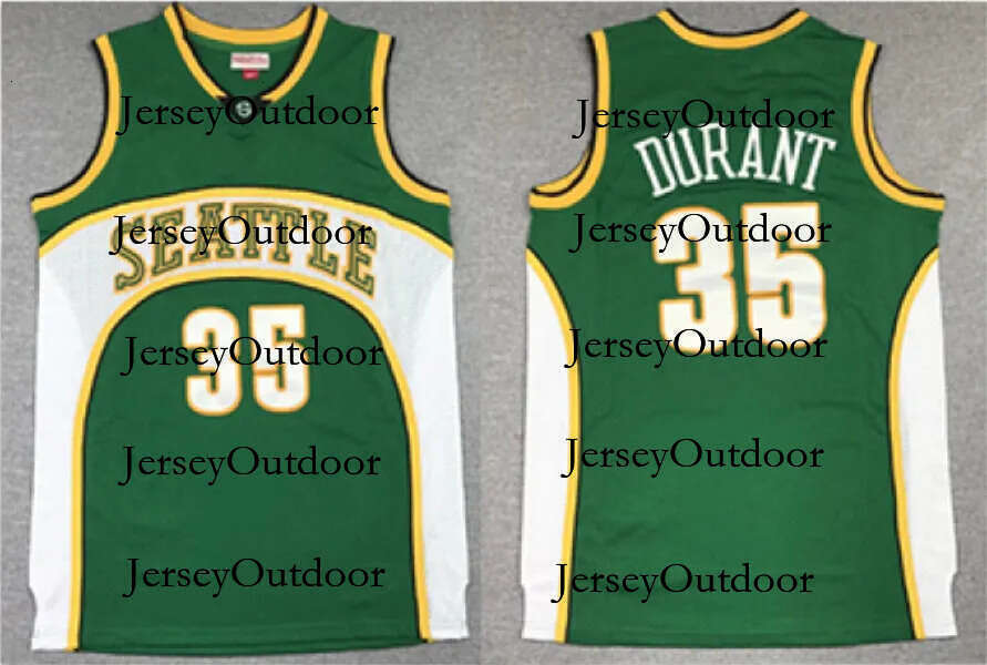 SuperSonicsl Retro Basketball Jerseys 35 Kevin Durant 40 Shawn Kemp 20 Gary Payton Jersey Men Youth Kids Hardwood Mesh vest Classics Adult children