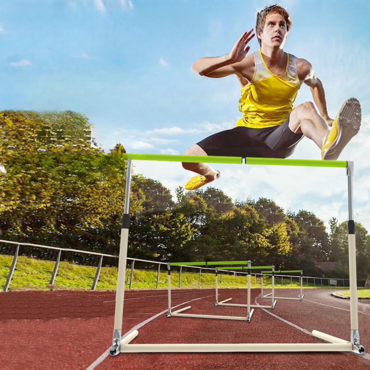 Adjustable Hurdle Rack, Detachable Disconnected Track and Field Hurdle for Kids and Adults Training