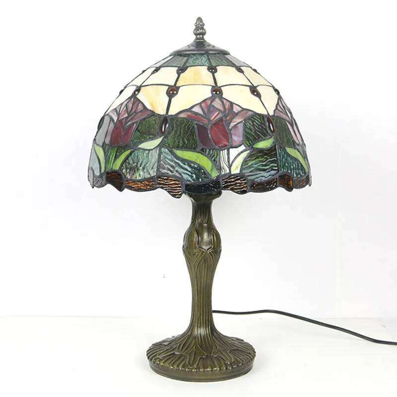 Tiffany Series New European Style LED Living Dining Room Bedroom Bedside Desk Tulip Decorative Table Lamp E27 AC110V 220V S260508 - view 5