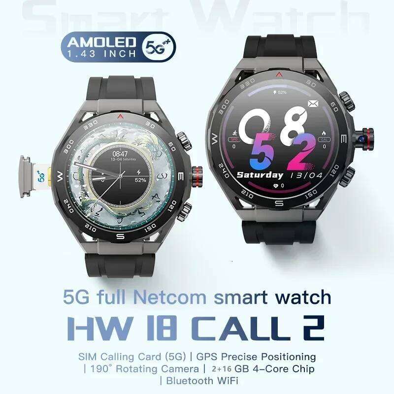 VP900 Smart Watch 4G SIM Card GPS Navigation Waterproof Fitness Camera Video Call 32GB 256GB Large Capacity for Men Women 26H0508