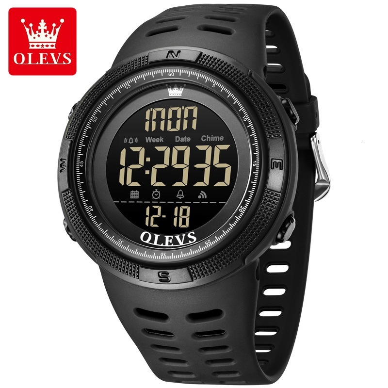 OLEVS Classic Fashion Designer Watch Multifunctional Intelligent Sports Electronic Watch Waterproof Men's Luxury Low-key Watch Men's Watch