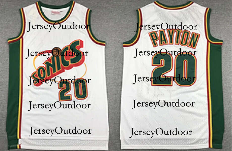 SuperSonicsl Retro Basketball Jerseys 35 Kevin Durant 40 Shawn Kemp 20 Gary Payton Jersey Men Youth Kids Hardwood Mesh vest Classics Adult children