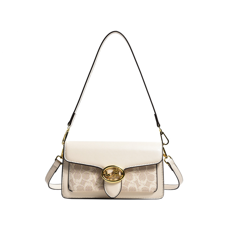 designer luxury New colour-blocked underarm bag for women 2026 new printed shoulder trendy versatile crossbody bag Slim fit