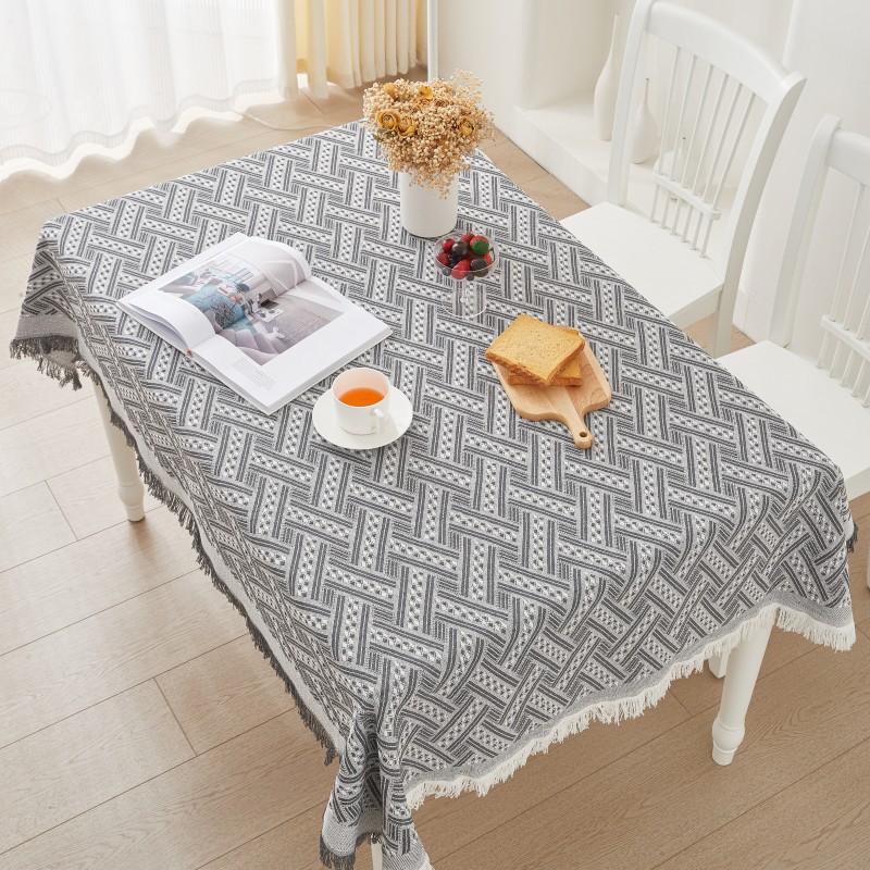 YL-38622 Customized tablecloth, wear-resistant, high-quality table mat, dustproof, non-slip, coarse cloth tablecloth, photo backdrop.