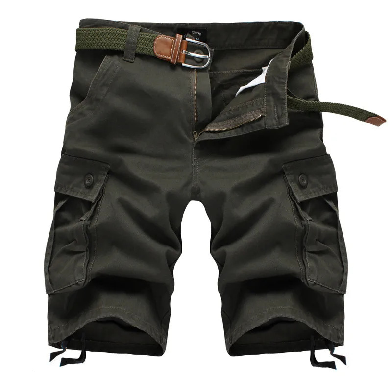 Summer Mens Baggy Multi Pocket Military Cargo Shorts Male Cotton Khaki Mens Tactical Shorts Short Pants 29-44 No Belt 260509 - view 6