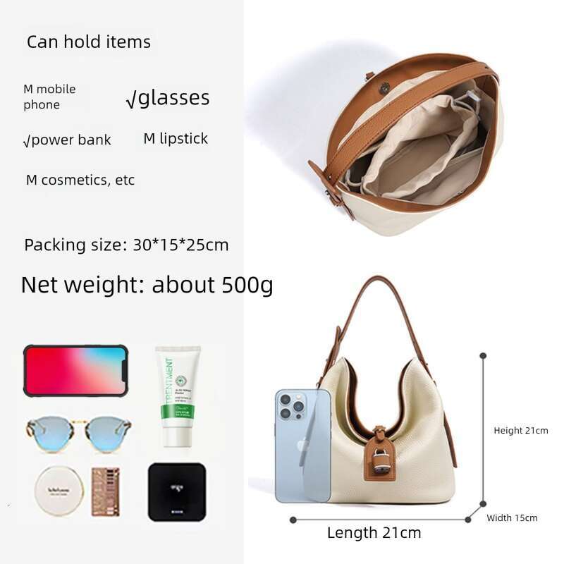 Niche Handbag For Women Office Lady Genuine Leather Underarm Bag Luxury Elegant Commuter Shoulder Handbag SENYY