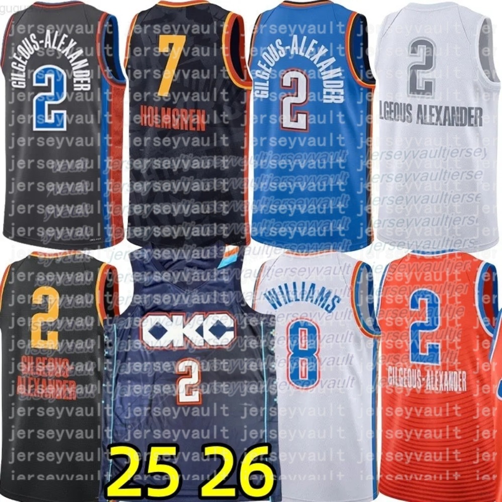 2 Shai Gilgeous-Alexander Men's Luguentz Dort Personalized Custom Basketball Jersey Chet Holmgren Jalen Williams Caruso Hartenstein Isaiah Harten