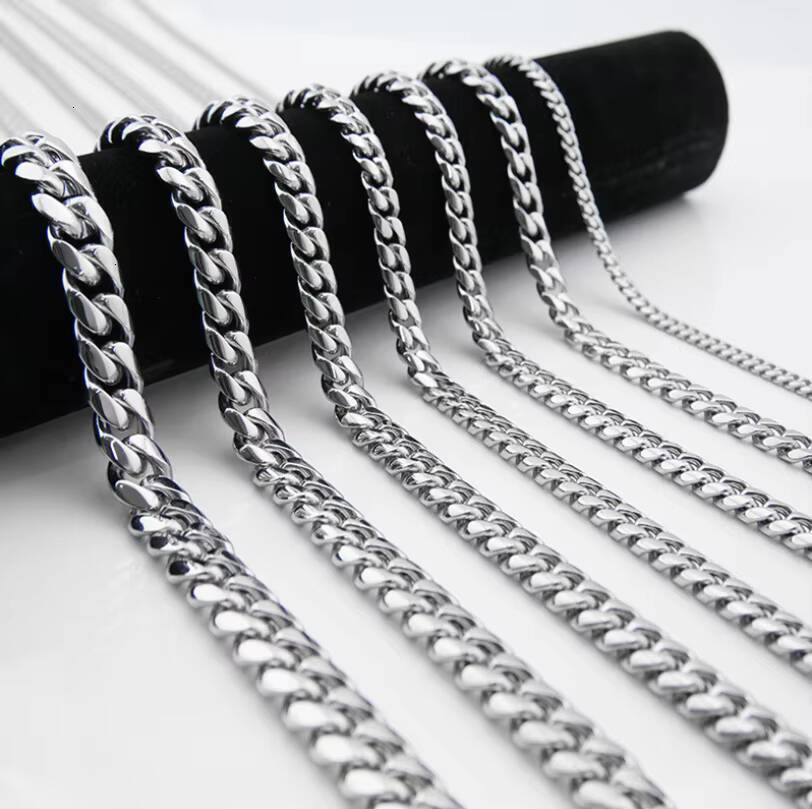 Hip-hop Jewelry2026 6mm 8mm 12mm 18mm 18inch 20inch 24inches 18K gold Miami Cuban Link Chain 18k Gold Silver Color Cuban Link Chain Necklace - view 3