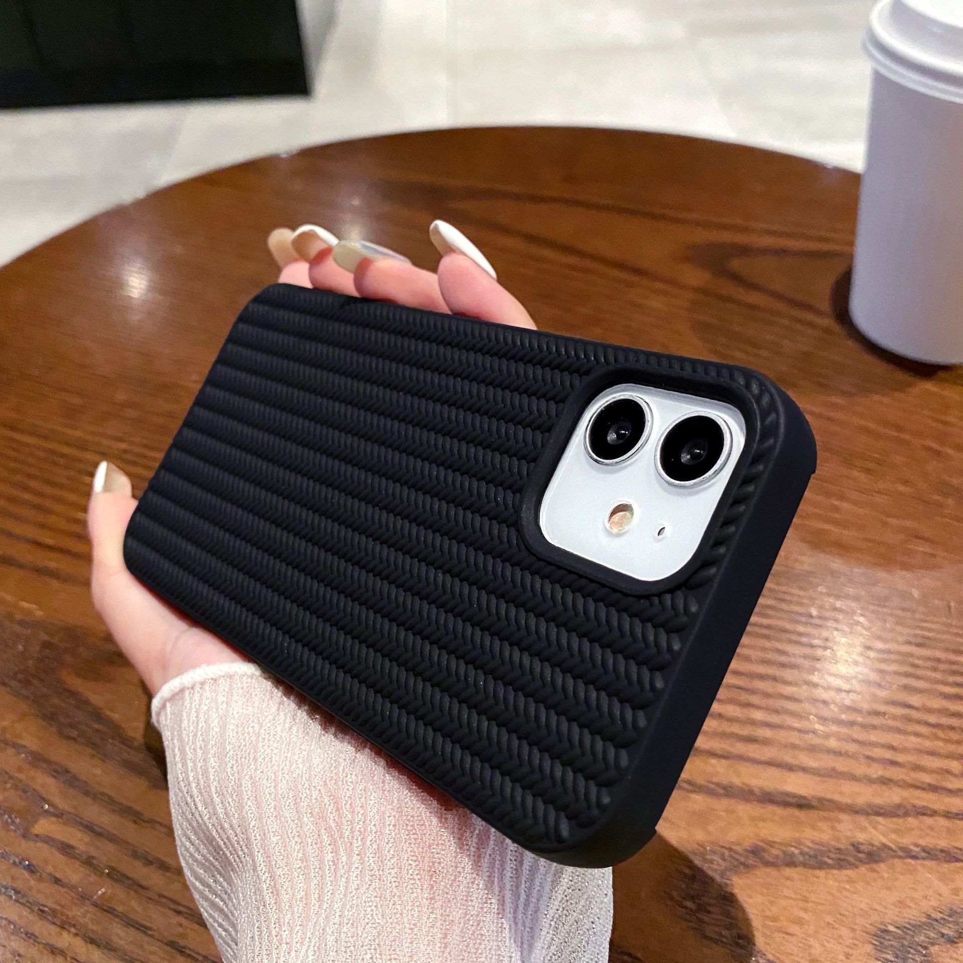 Phone Case Aesthetic Silicone for Iphone 15 Pro Max Daily Use Travel Friendly Reinforced Corners Matte Black Solid Color Neon Reusable Easy Clean Skin