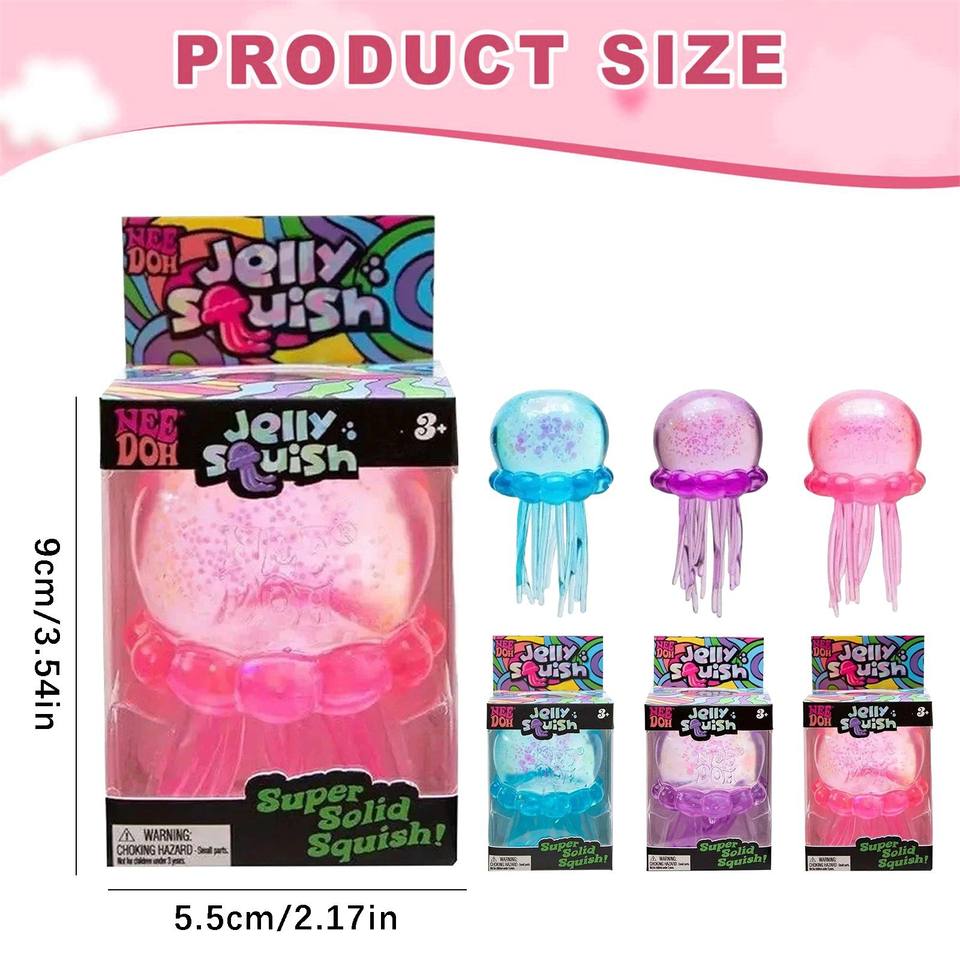 NEE DOH jellyfish Octopus Stress Balls Big Squishies Slow Rising Fidget Squeeze Toys Stress Anxiety Relief For Kids BY SEA