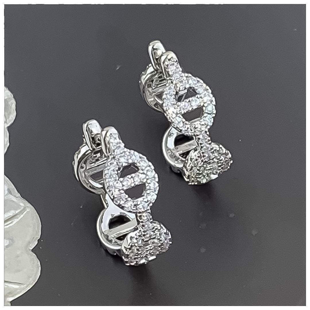 Designer Earrings Women 18K Gold Plated Earring Pig Nose Full Pave Hoop Earrings Luxury Jewlery Designer for Women Elegant Timeless Gift Free Shipping