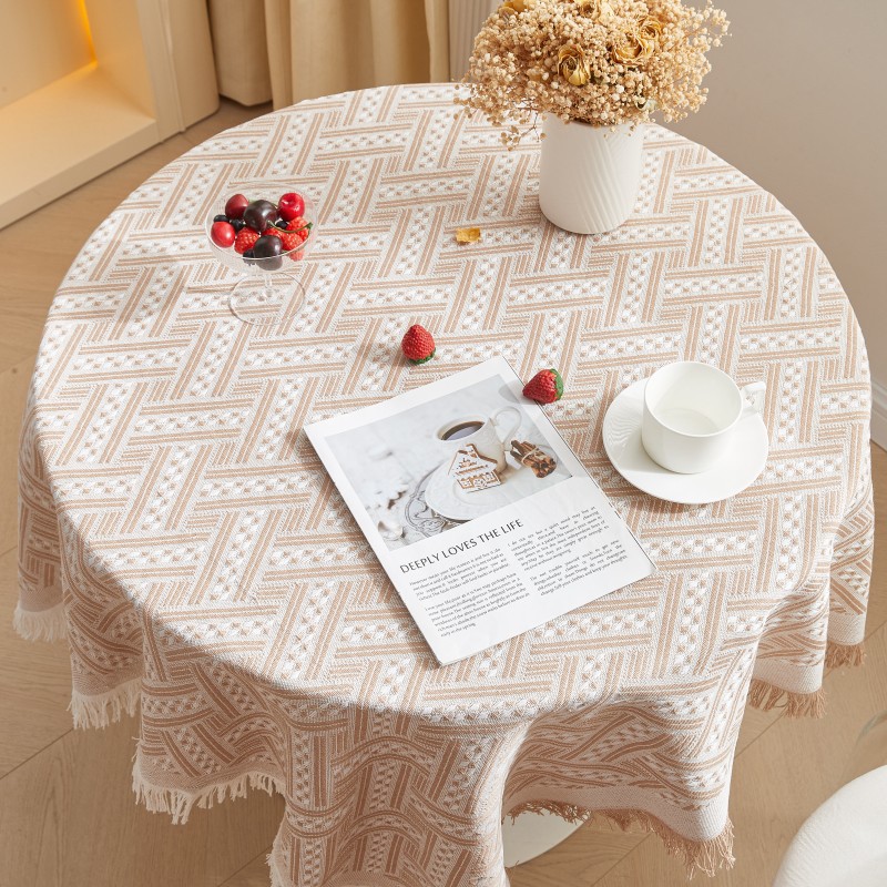 YL-38618 Customized tablecloth, wear-resistant, high-quality table mat, dustproof, non-slip, coarse cloth tablecloth, photo backdrop.