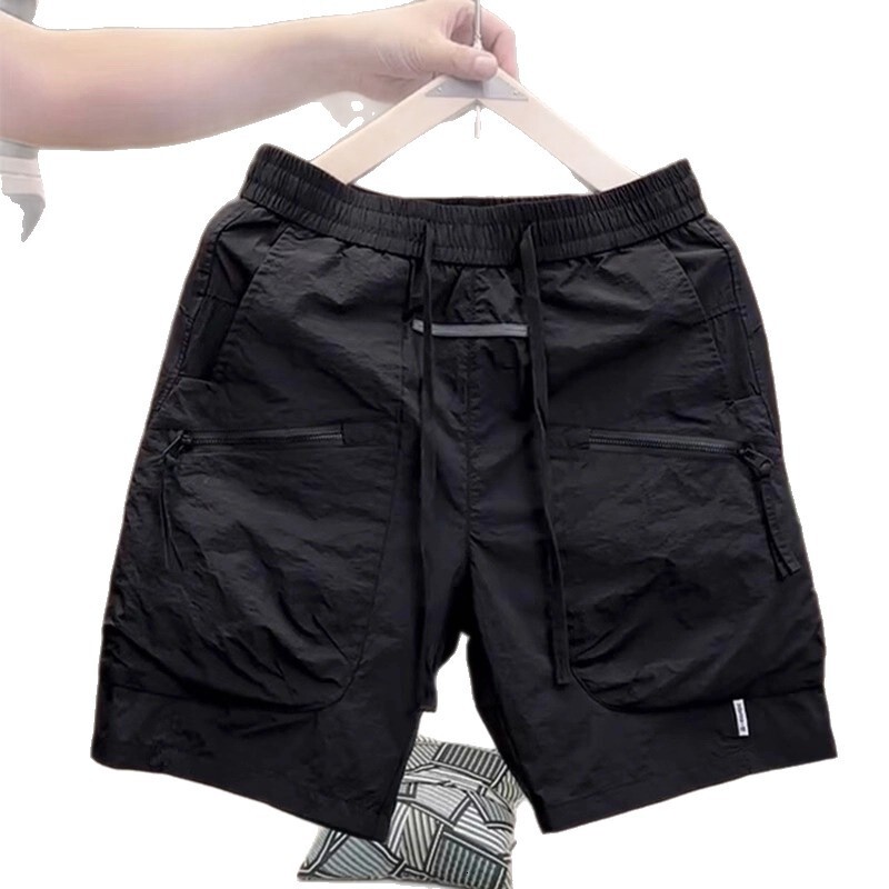 Summer work for men with pockets new loose-fitting Japanese-style quick-dry straight-leg sports casual shorts daily outfit