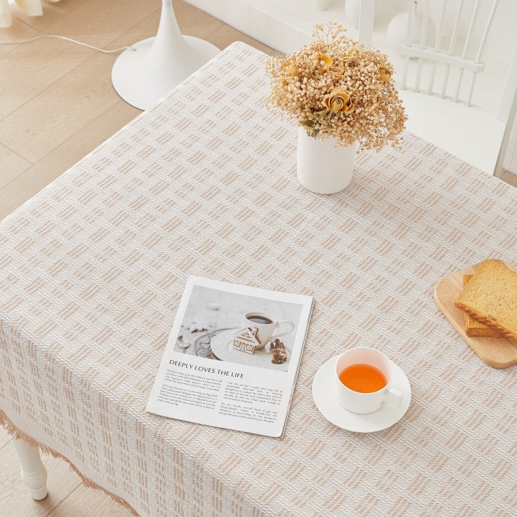 YL-38622 Customized tablecloth, wear-resistant, high-quality table mat, dustproof, non-slip, coarse cloth tablecloth, photo backdrop.