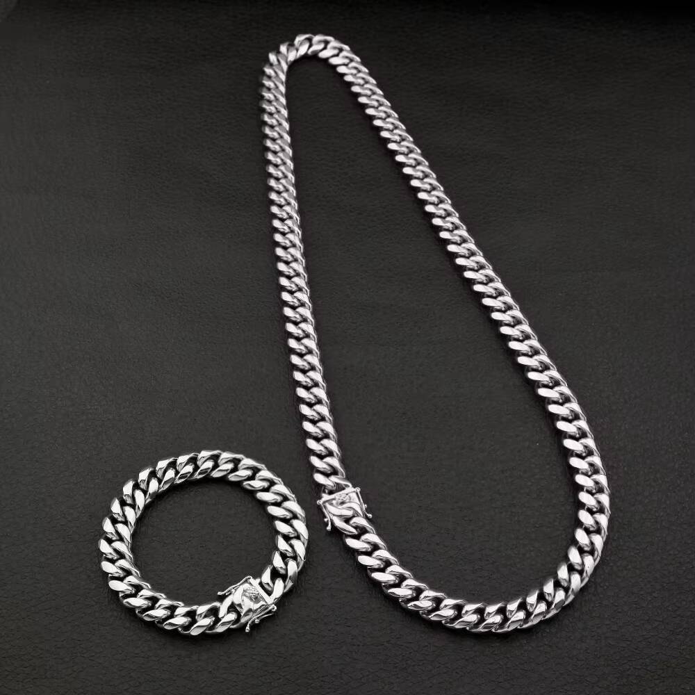 Hip-hop Jewelry2026 6mm 8mm 12mm 18mm 18inch 20inch 24inches 18K gold Miami Cuban Link Chain 18k Gold Silver Color Cuban Link Chain Necklace - view 4
