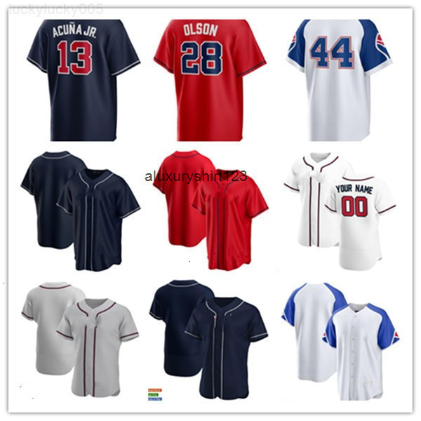 Braves Baseball Jersey custom Matt 28 Olson Ozzie 1 Albies Ronald 13 Acuna Jr. Max 54 Fried Austin 27 Riley men women youth kid S M L XL XXL XXXL 4XL
