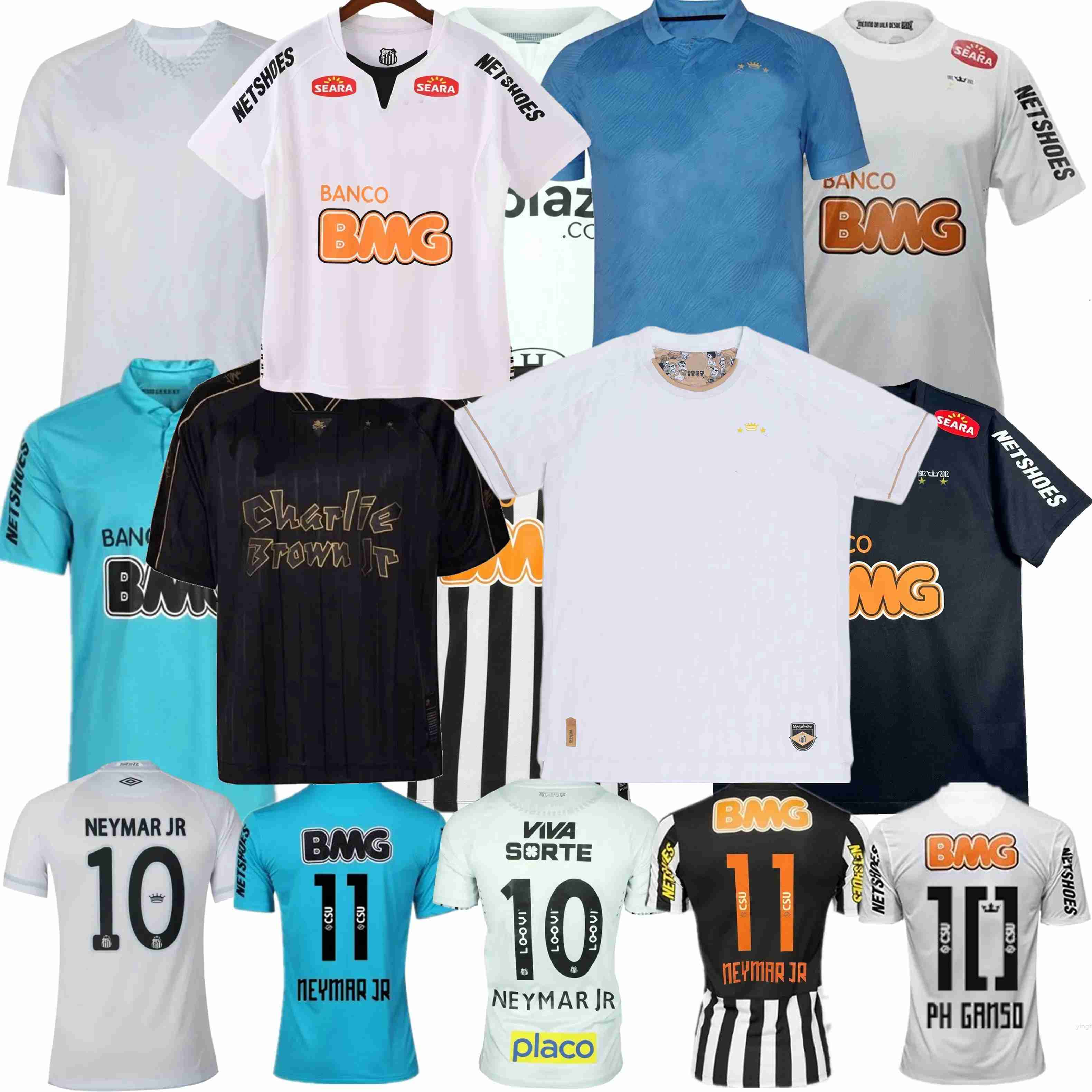 1912 2011 2012 2013 2024 2025 2026 2027 Santos retro soccer jersey FC NEYMAR JR BARREAL RONY GABRIEL B 26 27 vintage classic football men kids shirts 