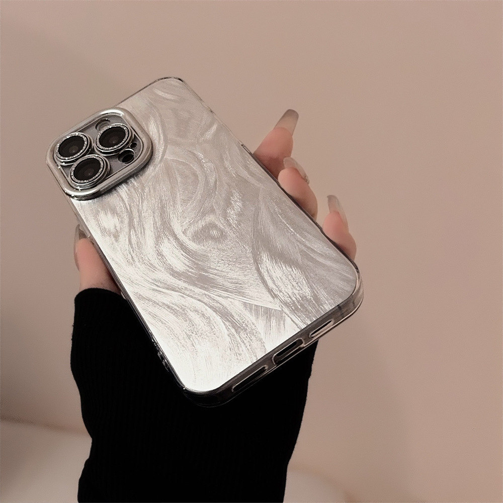 Phone Case Vintage Aesthetic Pattern Grip Friendly Silicone for Iphone 16 Pro Max for Iphone 15 Pro Max Heavy Duty Pastel Solid Color Eco Friendly Ski