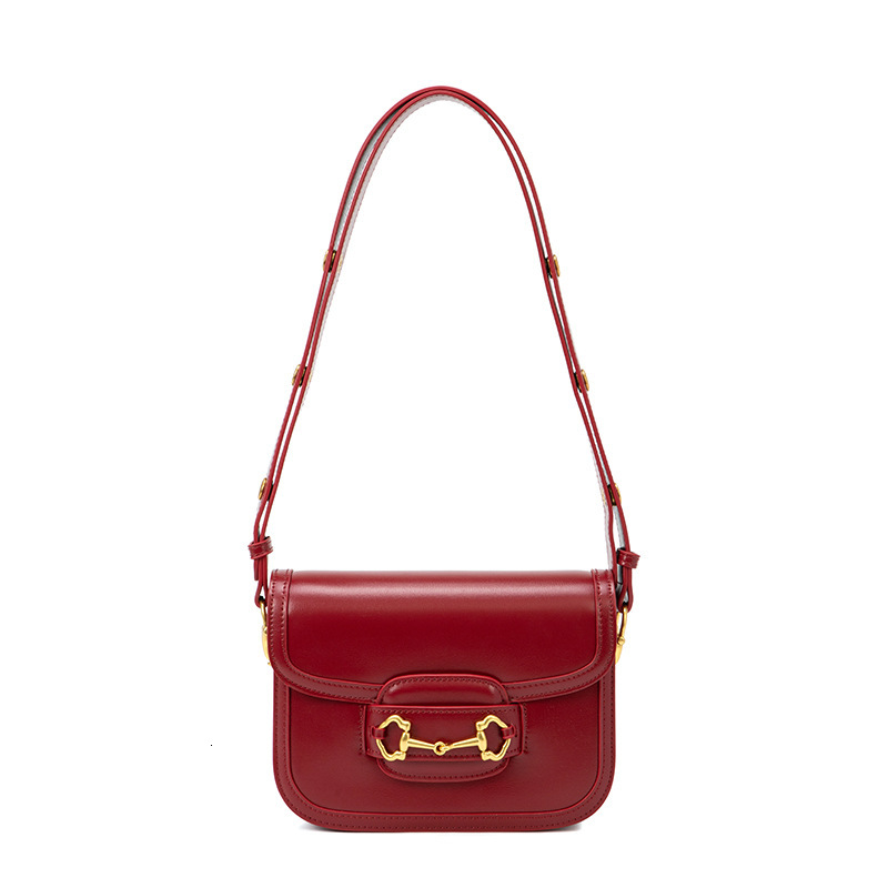 Women's Classic Horsebit Flap Crossbody Bag In Dark Brown With Gold Hardware