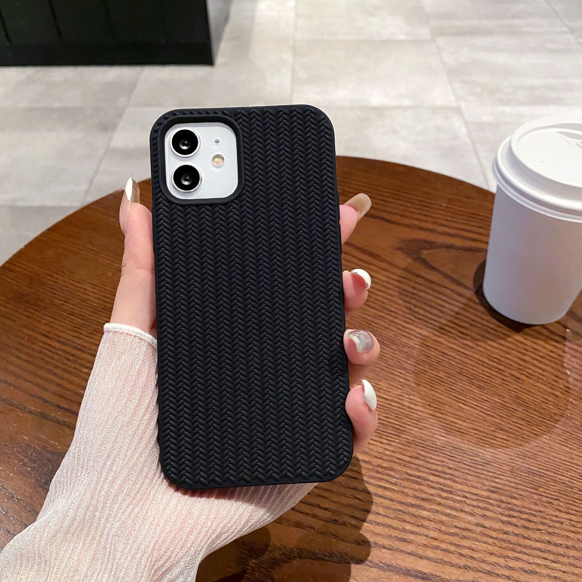Phone Case Aesthetic Silicone for Iphone 15 Pro Max Daily Use Travel Friendly Reinforced Corners Matte Black Solid Color Neon Reusable Easy Clean Skin