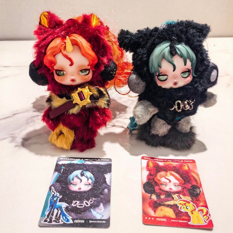 High Quality SKULLPANDA x My Little Pony Series Super Secret Edition Plush Doll Pendant Cute Cartoon Keychain Ornament Collectible Gift Toys YIZHIXING