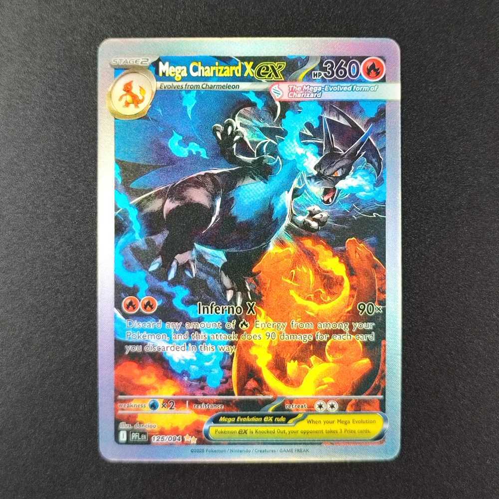 DIY Pokemon Cards Mega Charizard X EX PFL 130/094 125/094 109/094 Oricorio 024 ME02 Phantasmal Flames PTCG English Trading Card L260511M4NL