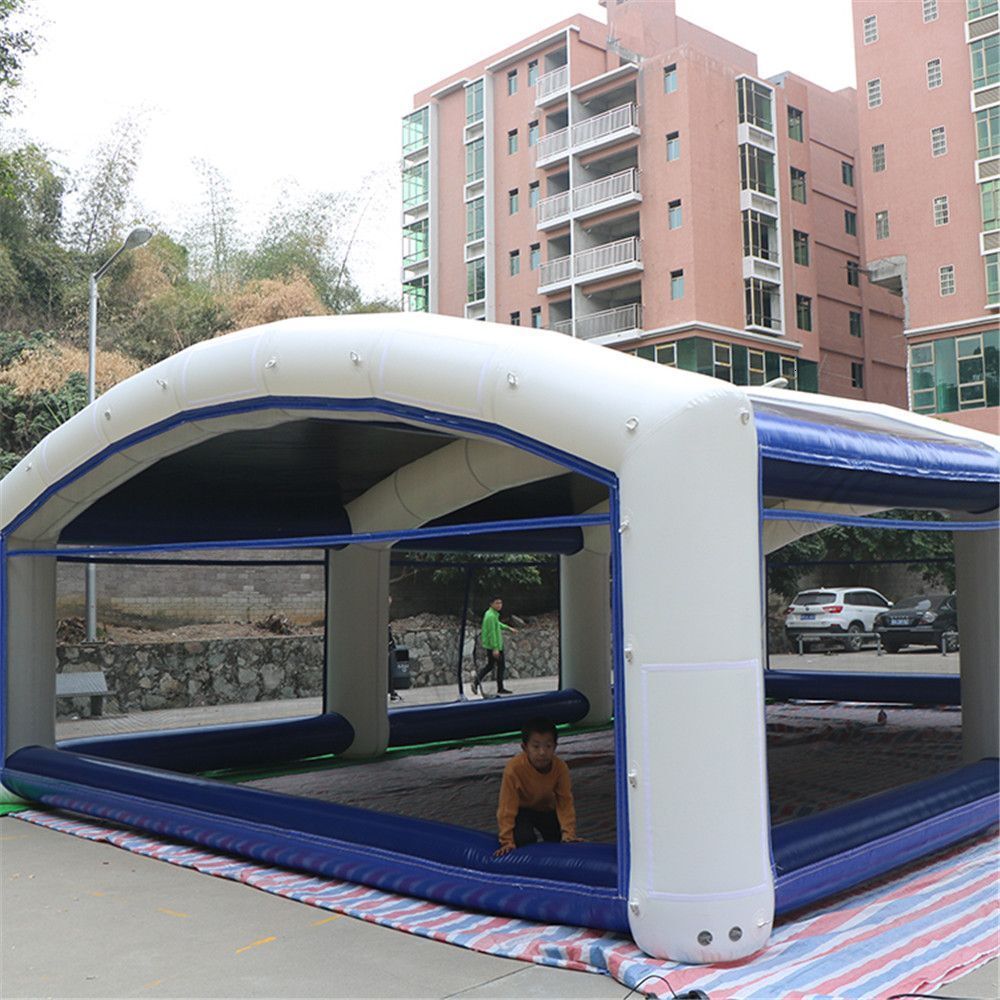 wholesale Oxford Party Event Tent Inflatable Wigwam Visible Sport Gaming Shelter Batting Cage Equipment Closed for Sale Air Pump