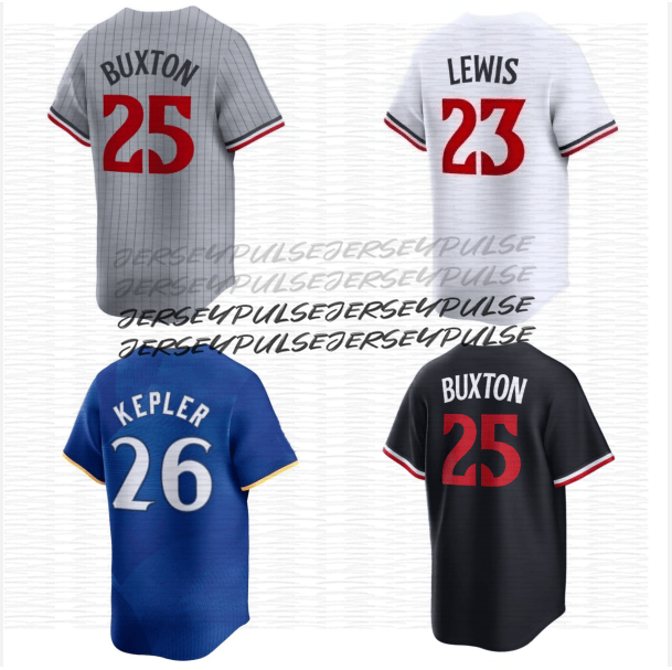 MinnesotaS Twins Baseball Jersey Walker Jenkins Byron Buxton Royce Lewis Kirby Puckett Taj Bradley Mick Abel Ryan Jeffers Bailey Ober Lee Ryan Hendrik