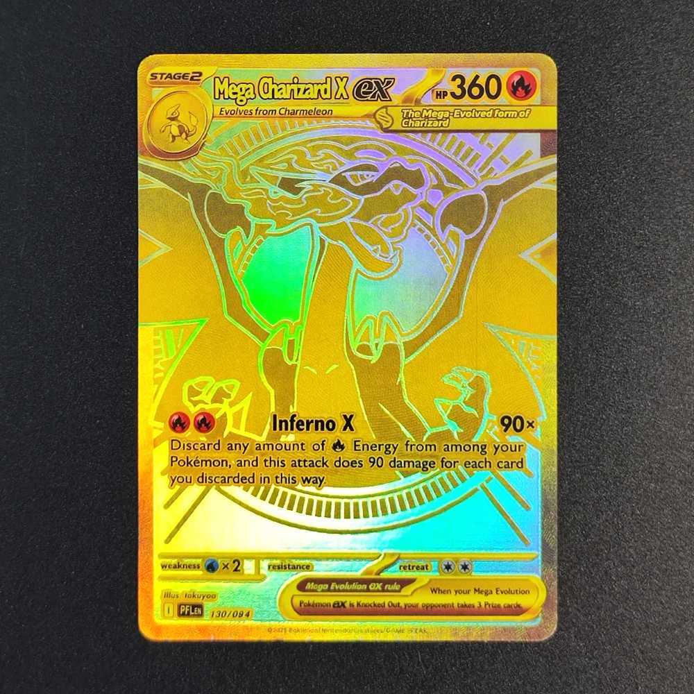 DIY Pokemon Cards Mega Charizard X EX PFL 130/094 125/094 109/094 Oricorio 024 ME02 Phantasmal Flames PTCG English Trading Card L260511M4NL