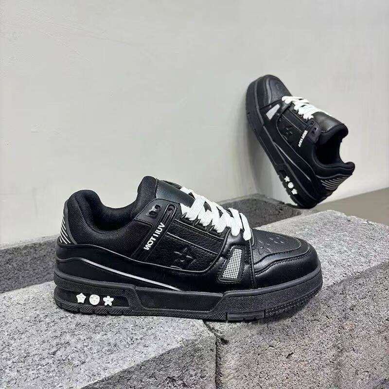 2026 VUTITDN free shipping New Colorful Star & Flower Print Sneakers - Retro Beige Platform Casual Shoes, Unisex Breathable Street Style Trainers dh91