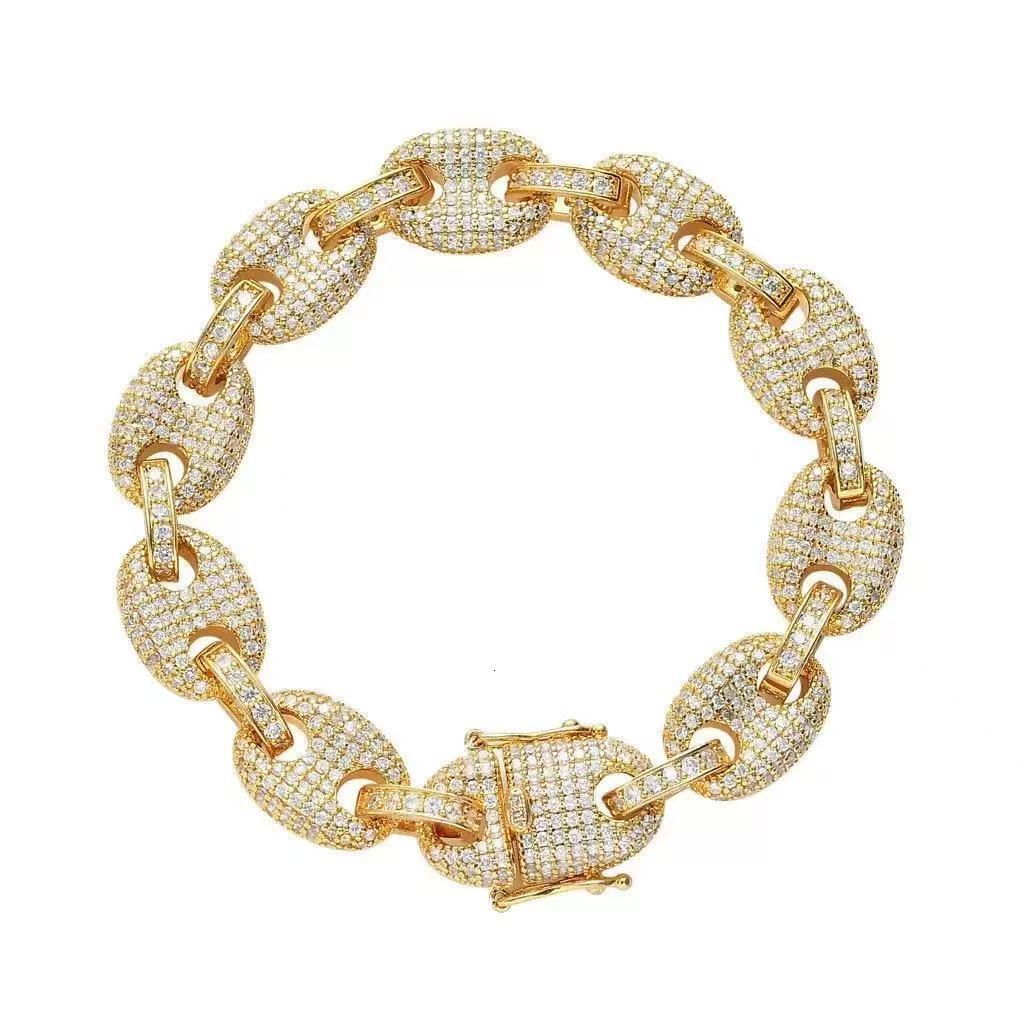 New Arrival Hip Hop Cuban Chain 925 Silver 8MM 6MM VVS Moissanite Cuban Bracelet Iced Out Infinity Cuban Link Chain