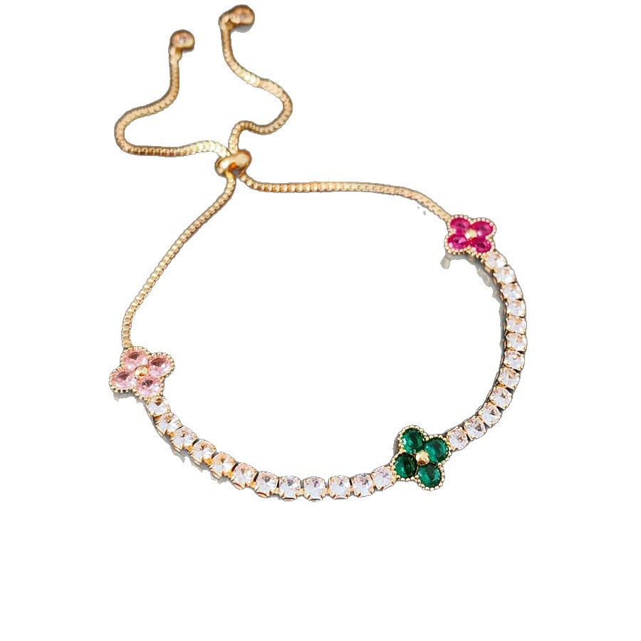Super shiny zircon flower bracelet, exquisite fashionable style, versatile and elegant, high-end jewelry for women - view 9
